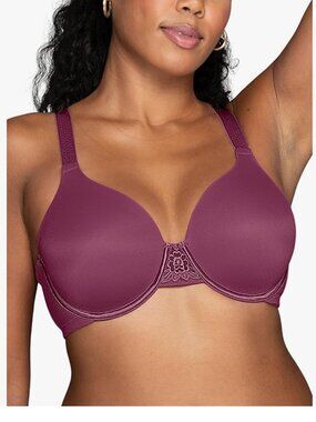 Vanity Fair Womens Beauty Back Full Figure Underwire Bra Raspberry Haze